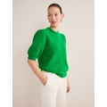 Boden Ribbed Fluffy Tee - Green Bee