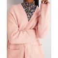Boden Long Fluffy Cardigan - Pink Frosting