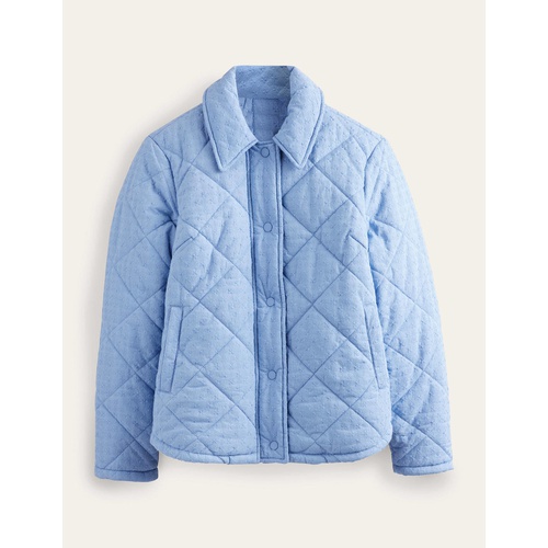 보덴 Boden Broderie Quilted Cotton Jacket - Chambray