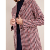 Boden Tailored Check Maxi Coat - Red, Navy, Camel Check