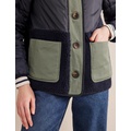 Boden Quilted Borg Jacket - Navy