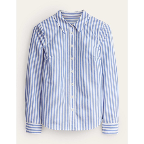 보덴 Boden New Classic Cotton Shirt - Grape Hyacinth Stripe