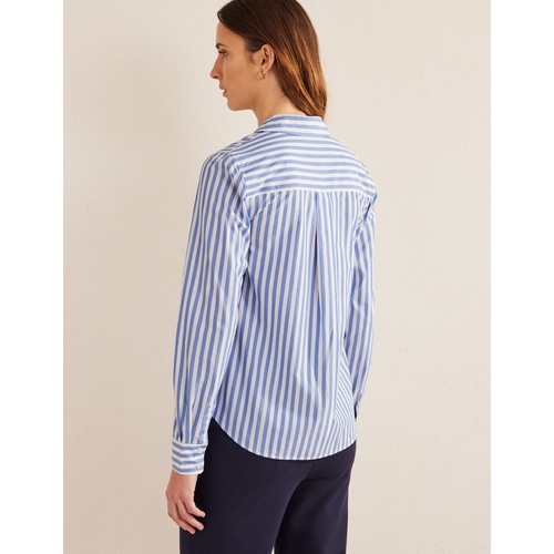 보덴 Boden New Classic Cotton Shirt - Grape Hyacinth Stripe