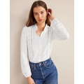 Boden Embroidered Jersey Shirt - White