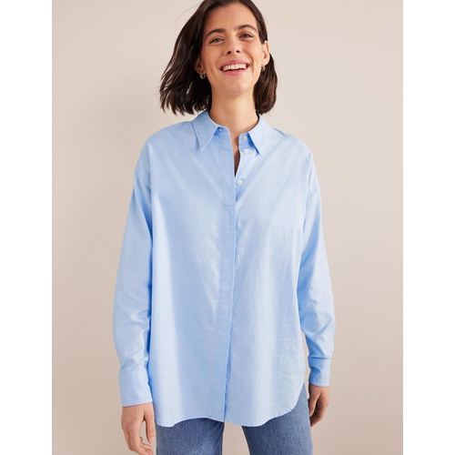 보덴 Boden Oversized Cotton Shirt - Chambray Oxford