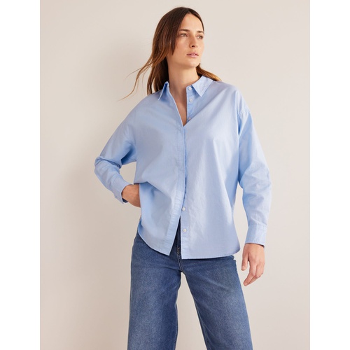 보덴 Boden New Relaxed Cotton Shirt - Blue Oxford