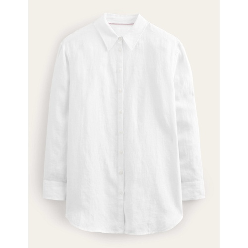 보덴 Boden Relaxed Linen Shirt - White