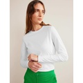 Boden Perfect Long Sleeve T-Shirt - White
