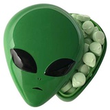 Boston America Alien Head Sours Green Apple Flavor Collectible Tin - One (1) Alien Head shapped Candies