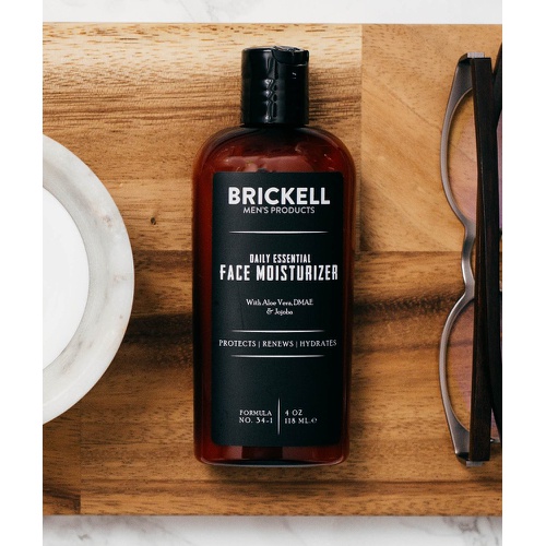  Brickell Men's Products Brickell Mens Daily Essential Face Moisturizer for Men, Natural and Organic Fast-Absorbing Face Lotion with Hyaluronic Acid, Green Tea, and Jojoba, 4 Ounce, Unscented