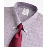 Stretch Soho Extra-Slim-Fit Dress Shirt, Non-Iron Royal Oxford Button-Down Collar Glen Plaid