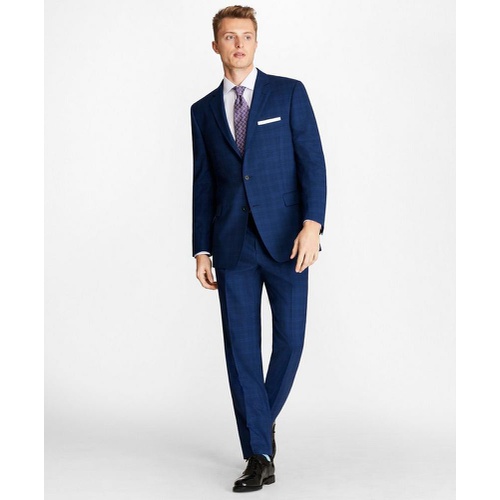 브룩스브라더스 Regent Fit Saxxon Wool Three-Button Plaid 1818 Suit