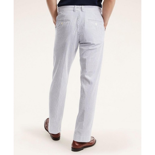 브룩스브라더스 Clark Straight-Fit Cotton Seersucker Pants