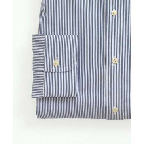 브룩스브라더스 Stretch Supima Cotton Non-Iron Pinpoint Oxford Button-Down Collar, Candy Stripe Dress Shirt