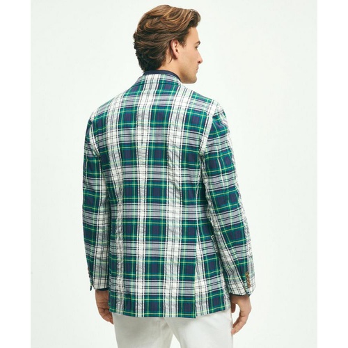 브룩스브라더스 Regent Classic-Fit Cotton Seersucker Madras Plaid Sport Coat