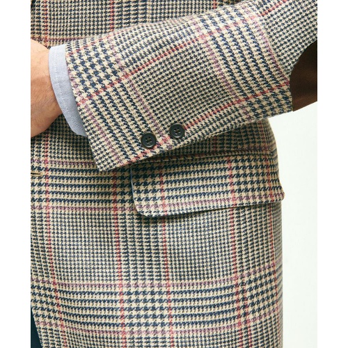 브룩스브라더스 Madison Traditional-Fit Wool-Silk-Linen Check Hopsack Sport Coat