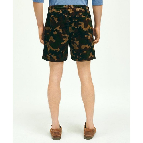 브룩스브라더스 Stretch Cotton Camouflage Drawstring Friday 8-Wale Corduroy Shorts