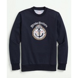 Vintage-Inspired Emblem Sweatshirt in French Terry Cotton