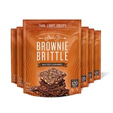 Sheila Gs Brownie Brittle Salted Caramel- Low Calorie, Healthy Chocolate, Sweets & Treats Dessert, Thin Sweet Crispy Snack-Rich Brownie Taste with a Cookie Crunch- 5 oz, Pack of 6
