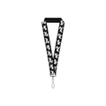 Buckle-Down Unisex-Adults Lanyard-10-Dalmatians Running/Paws Black/Gray/White/bla, Multicolor, One-Size
