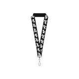 Buckle-Down Unisex-Adults Lanyard-10-Dalmatians Running/Paws Black/Gray/White/bla, Multicolor, One-Size