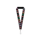 Buckle-Down 9-Avenger Icons Black/Multi Color-1 Inch Lanyard