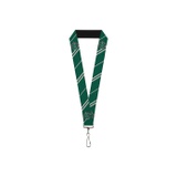 Buckle-Down Unisex adults Lanyard - 10 Slytherin Crest/Stripe5 Green/Gray Key Chain, Multicolor, One Size US