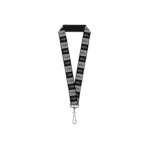  Buckle-Down Unisex-Adults Lanyard-10-Steal Your Face Blocks Black/White-Gray/bla, Multicolor, One-Size
