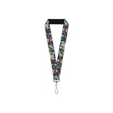 Buckle-Down Unisex-Adults Lanyard-10-Nightmare Before Christmas 4-Character Group, Multicolor, One-Size