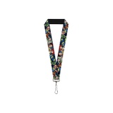 Buckle-Down Unisex adults Lanyard - 10 Toy Story Characters Running2 Denim Rays Key Chain, Multicolor, One Size US