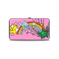 Buckle-Down Hinge Wallet - Rainbow Cloud Stars Pink