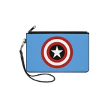 Buckle-Down Zip Wallet Captain America Large Accessory, Captain America, 8 x 5