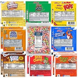 By The Cup Kelloggs & General Mills Cereal Bowl Variety - Apple Jacks, Mini Wheats, Corn Pops, Special K, Frosted Flakes, Coco Puffs, Lucky Charms, Reeses Puffs + 1 Bag of Cereal Marshmallows