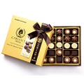CARIANS BISTRO Bistro Chocolate Gold Gift Box Valentine Luxury Selection - Assorted Dark Gourmet Truffles - Natural and Healthy Snacks Pack for Adults & Kids - Birthday, Anniversary Boyfriend Gif