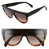 CELINE 58mm Universal Fit Flat Top Sunglasses_BLACK/ GRADIENT BROWN