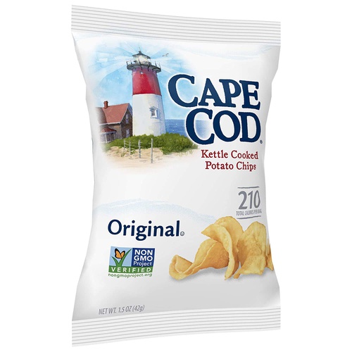  Cape Cod Potato Chips, Original Kettle Cooked, Single-Serve 1.5 Ounce (24-Pack)