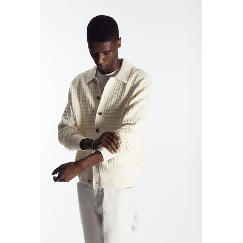 COS TEXTURED KNITTED CARDIGAN