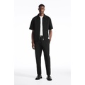 TAPERED COTTON-JERSEY PANTS