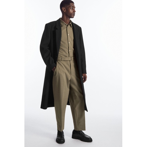 COS RELAXED BELTED WOOL-BLEND PANTS