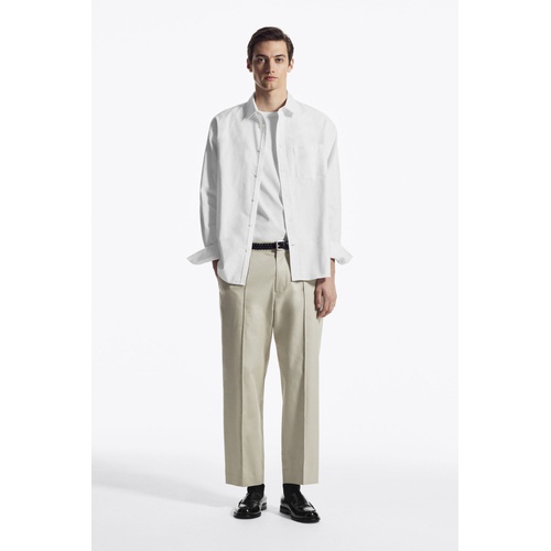 COS CROPPED STRAIGHT-LEG TWILL PANTS