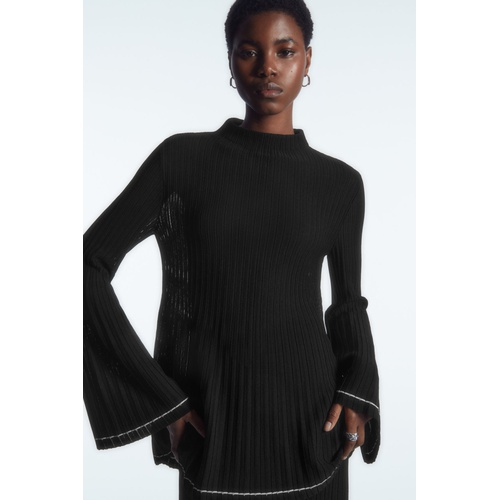COS PLEATED KNITTED TUNIC TOP