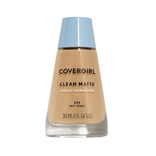 COVERGIRL Clean Matte Liquid Foundation Soft Honey, 1 oz (packaging may vary)
