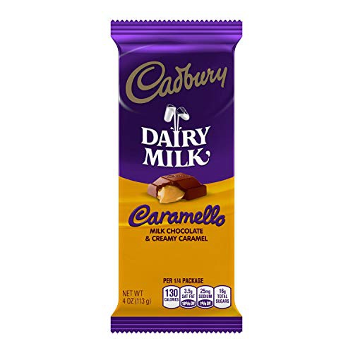  Cadbury CARAMELLO Chocolate Candy Bar, Milk Chocolate Filled with Caramel, 4 Ounce Package (Pack of 14)