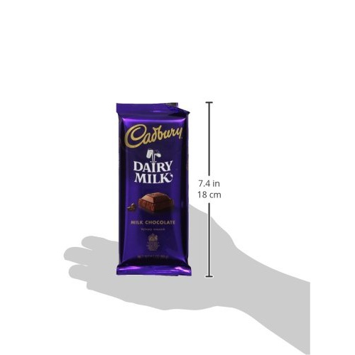  Cadbury Milk Chocolate Candy, 3.5 Ounce, Full Size Bars, 14 Count