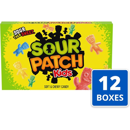  Candy Crate Sour Patch Kids Theatre Size Boxes (Pack of 12)