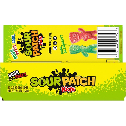  Candy Crate Sour Patch Kids Theatre Size Boxes (Pack of 12)