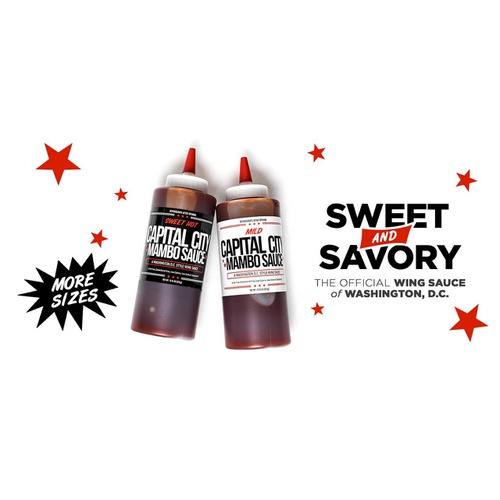  Capital City Mild Mambo Sauce - A Washington DC Wing Sauce (12 oz); Perfect for wings, chicken, pork, beef, and seafood (2 Pack)