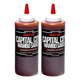 Capital City Sweet Hot Mambo Sauce - A Washington DC Wing Sauce (12 oz); Perfect for wings, chicken, pork, beef, and seafood (Sweet Hot, 2 Pack)
