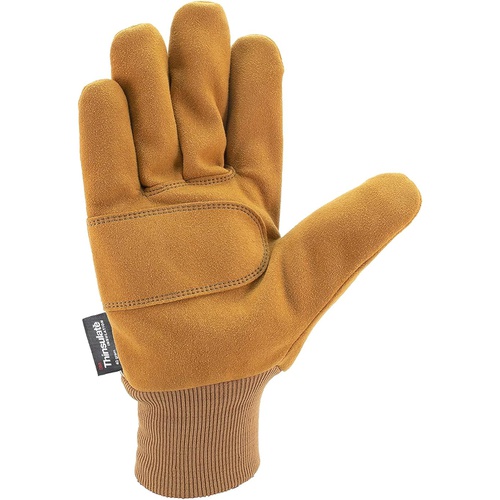 칼하트 Carhartt Mens Insulated Suede Work Glove with Knit Cuff