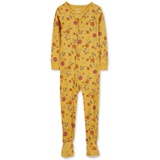 Toddler Girls One-Piece Floral-Print 100% Snug-Fit Footed Pajamas